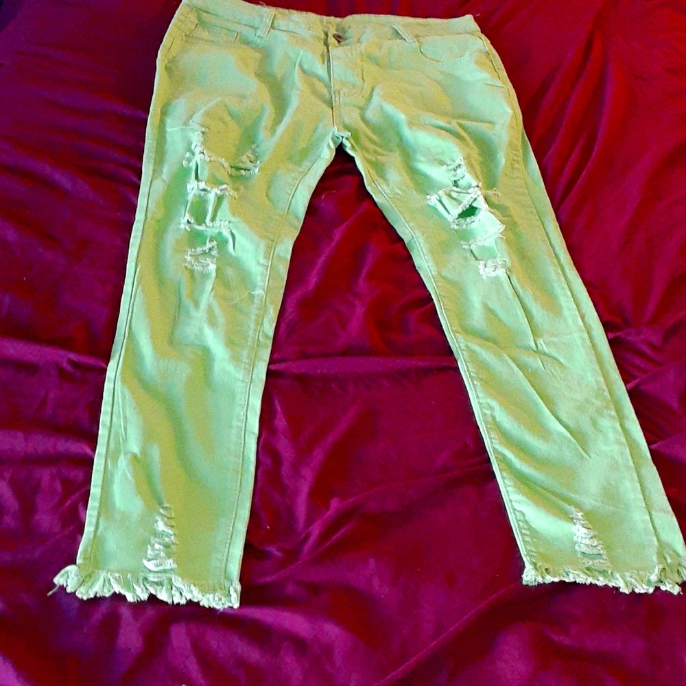 Distressed jeans